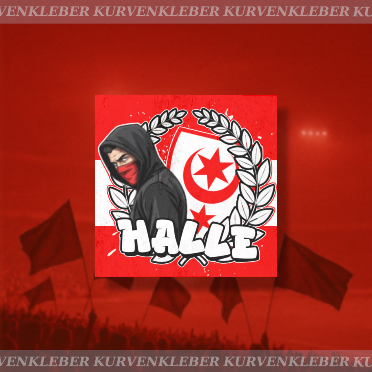 Aufkleber „Halle“