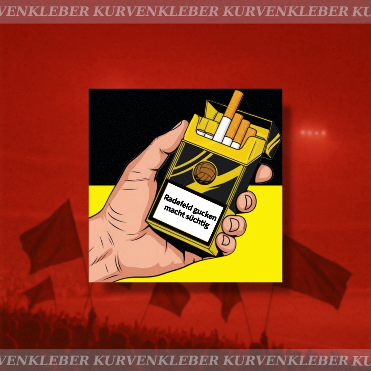Aufkleber "Radefeld-Schachtel"