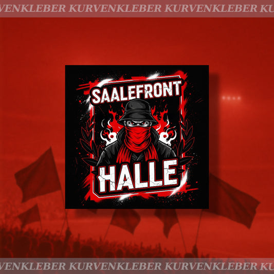 Aufkleber „Saalefront Halle“