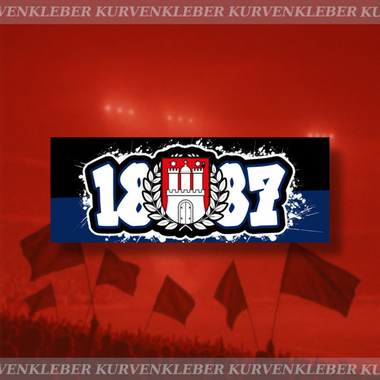 Aufkleber „Hamburg 1887“