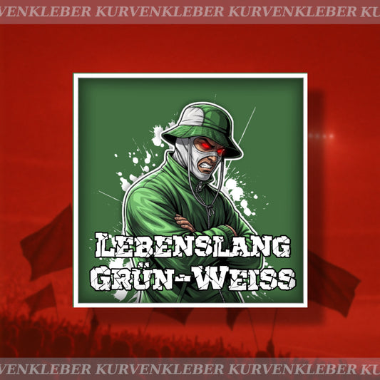 Aufkleber „Lebenslang Grün-Weiss“