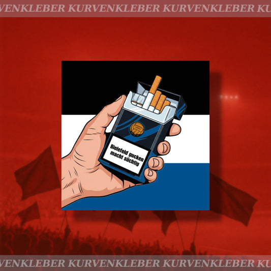 Aufkleber „Bielefeld macht süchtig“