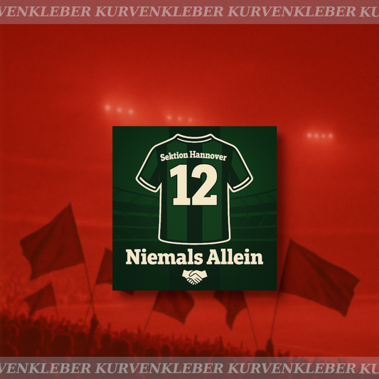 Aufkleber "Niemals allein"