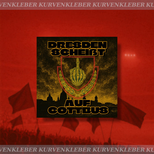 Aufkleber „Scheiß Cottbus“