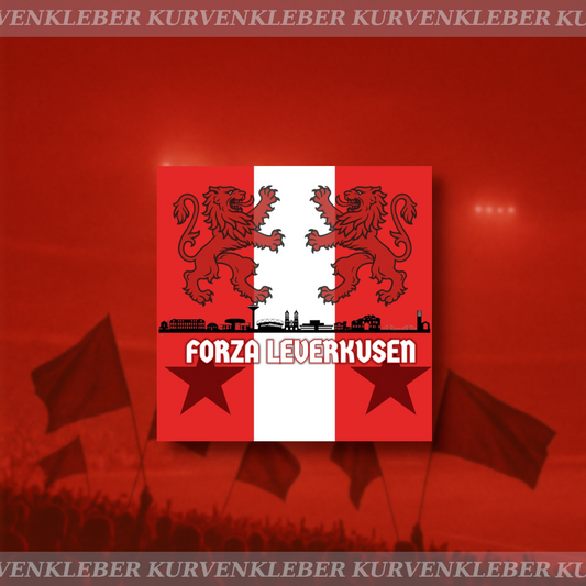 Aufkleber "Forza Leverkusen"