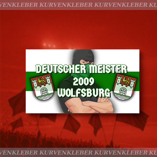 Aufkleber "Deutscher Meister 2009 - Wolfsburg"